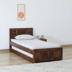 woodsworth from pepperfry Tourconing Sheesham Wood Single Bed In Provincial Teak Finish With Trundle-picture-11
