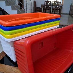 Plastic Flower Pots Window Planters for Home Gardening (14-Inch, Multicolor) Plant Container Set-19