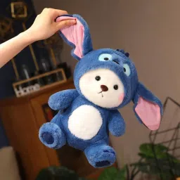 Lena Stitch Teddy Bear Stuffed Soft Toys For Girl, Gift, Kids, Plush,Hoodie Bear- 25 cm-picture-15