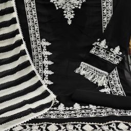 Unstitched Georgette Salwar Suit Material Embroidered-image-31