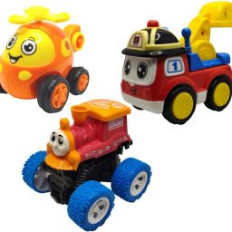 Unbreakable Four-Wheel Drive Friction Powered Diecast Toy Set-E112-4