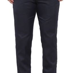 Men Regular Fit Blue Cotton Blend Trousers-image-93
