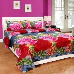 1 TC Polycotton Double 3D Printed Flat Bedsheet-27