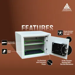 armour 11 Liters Mechanical Safe With Double bitted Keys Safe Locker Safe Locker image 4