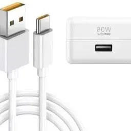 Pandaco 80 W SuperVOOC 6 A Wall Charger for Mobile with Detachable Cable-image-97