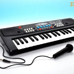 X136 Keys Piano Toy with Microphone, USB Power Cable & Sound Recording Best Birthday Gift for Boys and Girls Musical Instruments Analog Digital Piano-image-45