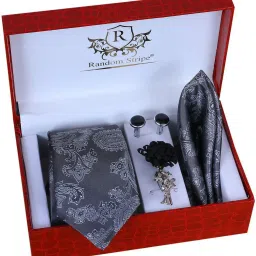 RANDOM STRIPE Satin Cufflink & Tie Pin Set-picture-21