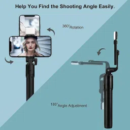 Depket R1S 3 in 1 Multifunctional Foldable Extendable Tripod, selfi stick Tripod image 4
