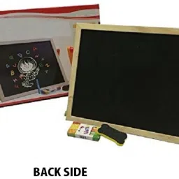 gr8india 2 in 1 Double Sided Writing Board Slate with Magnetic Alphabets Number image 2