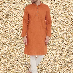 even Men Ethnic Motifs Printed Flared Sleeves Thread Work Anarkali Kurta-picture-48