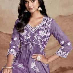 KALINI Women Chikankari Embroidery Kurta-picture-22