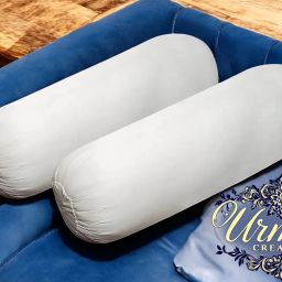 Round Microfibre Solid Bolster Pack of 2-image-17