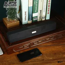 MZ M21 (PORTABLE HOME TV SOUNDBAR) Dynamic Thunder Sound 2400mAh Battery 10 W Bluetooth Soundbar image 3