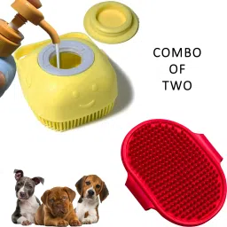 Dog Bath Brush (Combo of 2) Pet Grooming Puppy Accessories Plain/ Bristle Brushes forDog & Cat-11