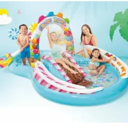 57149NP Candy (IND*924) Zone Play Centre With Pump Inflatable Swimming Pool-0