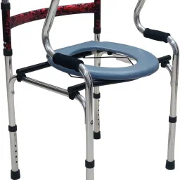 5-in-1 commode with walker seat, height adjustable (WALKER WITH COMMODE) Walking Stick-image-26