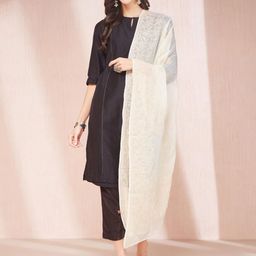 Fabindia Embroidered Dupatta with Chikankari-image-35