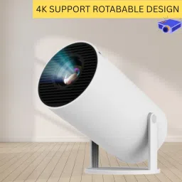 CLAIRBELL Mini HD Projector for Home 4KSupport With Built-in App Netflix/Prime/YouTubeB396 (4500 lm / 1 Speaker / Wireless / Remote Controller) Portable Projector-17