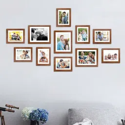 art street Ruby Set Of 11 Brown Solid Wood Collage <br />Photo Frames-picture-9