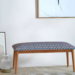 Chumbak Jodhpur Bench - Blue Ikkat Lounge Chair-image-75