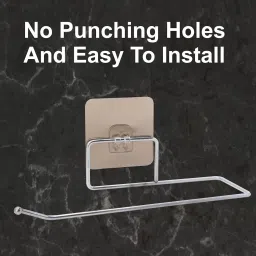 Self Adhesive Paper Roll ,Tissue Paper Stand Towel Hanger Rack Kitchen Bathroom Stainless Steel Toilet Paper Holder-image-84