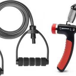 Gym Combo of Toning Tube with Hand Gripper for Men & Women Fitness Accessory Kit Kit-image-43