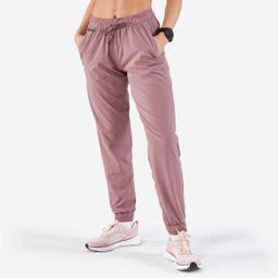 Women Breathable Running Track Pants - Run 100 - Taupe Pink-image-71
