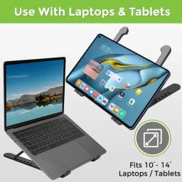Ultraprolink UM1083 Foldable Laptop Stand Riser,6 Level Height & Angle Adjustment,2X Strong UM1083 Laptop Stand image 2