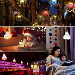 RECTITUDE LED RGB Bluetooth Speaker Light Music Bulb With Wireless Remote For Home, Mandir Smart Bulb image 4