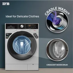ifb 8 kg Steam Wash Fully Automatic Front Load with In-built Heater Silver image 4