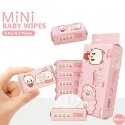 Mini Baby Wipes Disposable Portable Pocket-image-54