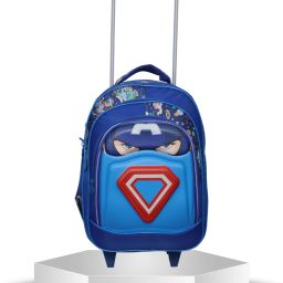 Captain Trolley Bag | trolley school bag for boys | kids trolley bags Set of 3 Waterproof Trolley-image-50