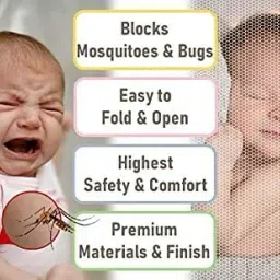 compro HDPE - High Density Poly Ethylene Infants Washable Foldable Umbrella Style Baby Mosquito Net Safety Mosquito Net Mosquito Net image 2