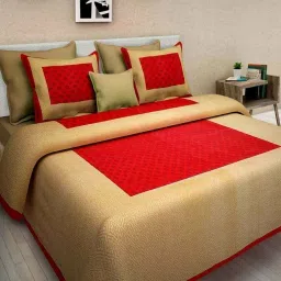104 TC Cotton Queen Printed Flat Bedsheet-29