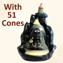 Handmade Polyresin Adiyogi Backflow Idol for Home Decor Polyresin Incense Holder-10