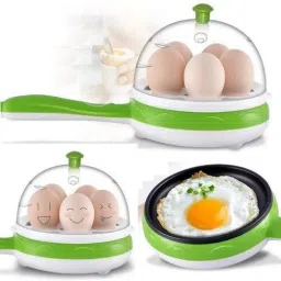 madhuram enterprise Egg Boiling Non-Stick Steamer and Egg Frying Pan Machine Multifunction 2 in 1 Electric Egg Boiler Steamer Non-Stick Omelette Frying Pan Egg Cooker image 2