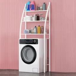® Washing Machine Storage Shelf Rack 3 Tiers, Bathroom Shelves Toilet Shelf Steel Wall Shelf-image-27