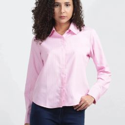 Women Regular Fit Striped Spread Collar Casual Shirt-image-13