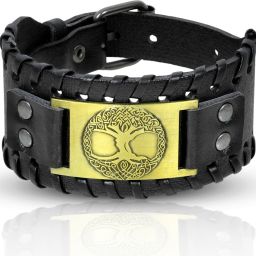 Leather Gold-plated Bracelet-image-3