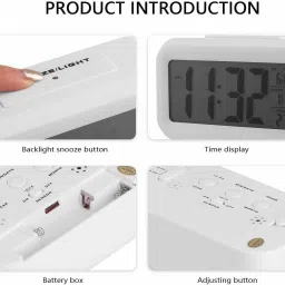 purabelle Digital White Clock image 5