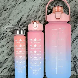 BPA Free Set of 3 Bottle for Office,Home,Gym,School & Travel 2000 ml Water Bottles-picture-17