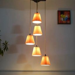 kapoor lampshades Dynamo Beige Fabric Hanging Light-picture-11