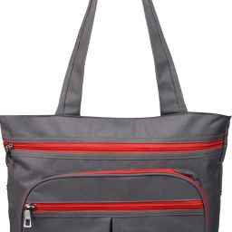 Shopping Bag for Grocery|4 Compartment|Handle Shoulder Bag|Gray Grocery Bag-image-3