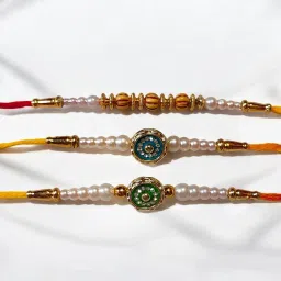 isha fashion Thread 1504 Mauli Thread Rakhi Set image 2