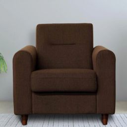 mintwud from pepperfry Ana 1 Seater Sofa In Chestnut Brown Colour-picture-38