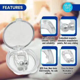 JG Nose Clip Unisex Stop Snoring Anti Snore Sleep Silicone Magnetic Nose Clip Nose Shaper-20