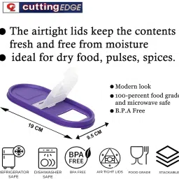 Modular Containers Lids for Boxes Compatible with Cutting EDGE Containers Only 7.4 inch, 3.7 inch Lid Set image 5