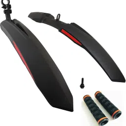 Cycle Mudguard Reflective Tape with Handle Bar Grip Combo for Bicycle MTB Bikes Clip-on Front & Rear Fender-7