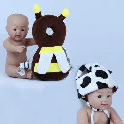 Combo Set of 2 Baby Infants Back Protector & Safety Helmet with Adjustable Strap-picture-18