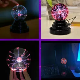 rich mart Magic Plasma Ball Glass Sphere Light - Touch Sensitive Party Lamp Smart Sensor Light image 5